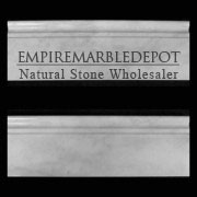 Carrara Marble Italian White Bianco Carrera 5/8" Baseboard Molding Polished