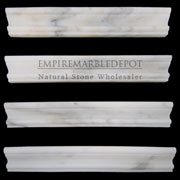 Calacatta Gold Italian Marble Bullnose Pencil Molding Honed