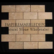 Crema Marfil Marble 2x4 Mosaic Tile Polished