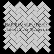 Dolomite Marble Herringbone Mosaic Tile Polished