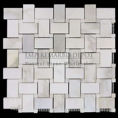 Calacatta Gold Italian Marble 2x4 Mosaic Honed