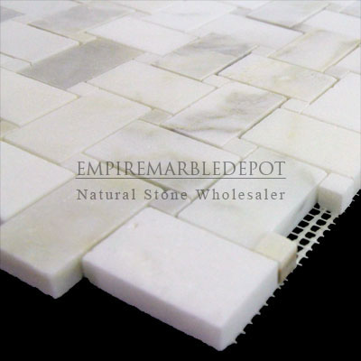 Calacatta Gold Italian Marble 2x4 Mosaic Honed