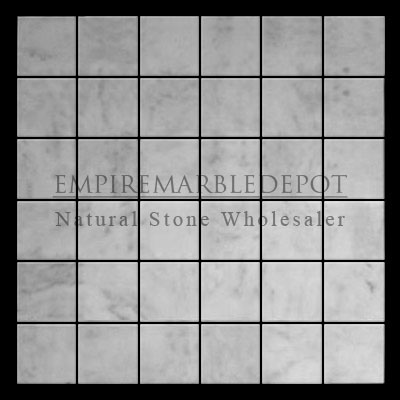 Carrara Marble Italian White Bianco Carrera 2x2 Mosaic Polished