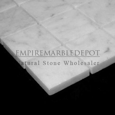 Carrara Marble Italian White Bianco Carrera 2x2 Mosaic Polished