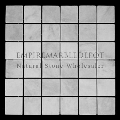 Carrara Marble Italian White Bianco Carrera 2x2 Mosaic Tumbled