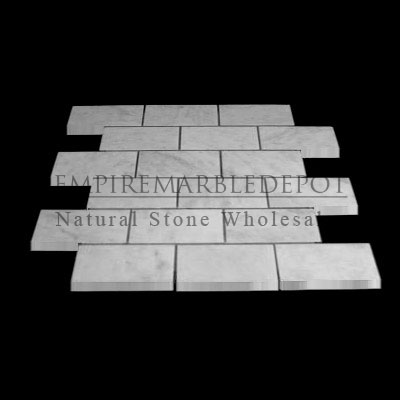 Carrara Marble Italian White Bianco Carrera 2x4 Mosaic Polished