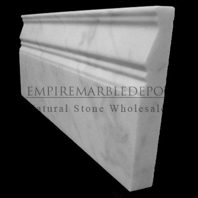 Carrara Marble Italian White Bianco Carrera Crown Molding Honed