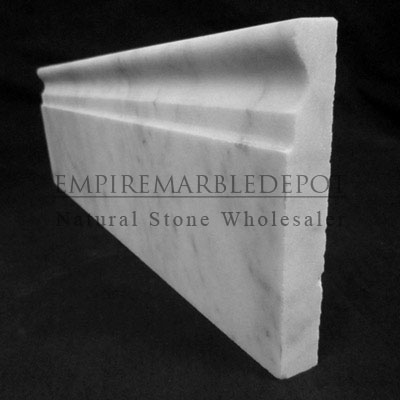 Carrara Marble Italian White Bianco Carrera Crown Molding Honed