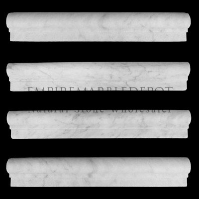 Carrara Marble Italian White Bianco Carrera Crown Molding Polished