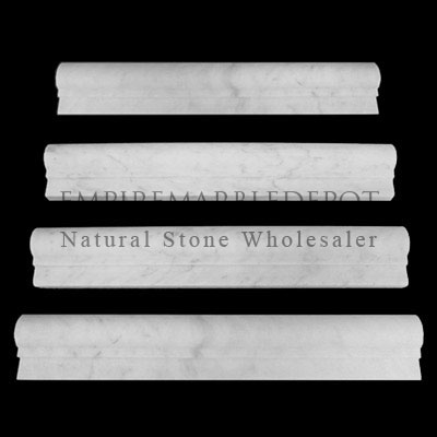 Carrara Marble Italian White Bianco Carrera Crown Molding Polished