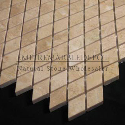 Crema Marfil Marble Diamond Mosaic Tile Polished