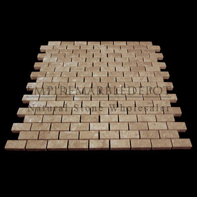 Crema Marfil Marble Herringbone Mosaic Tile Polished