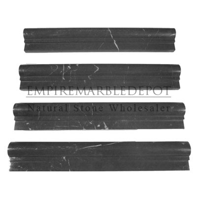 Nero Marquina Black Marble Crown Molding Polished