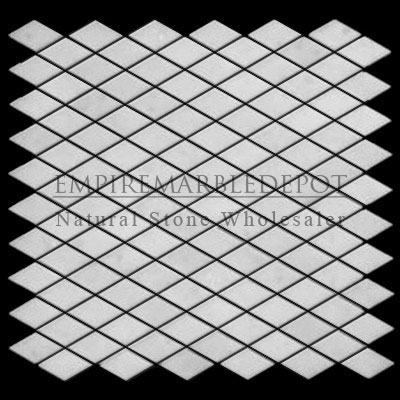 Statuary Crystal Marble Italian White Statuario Diamond Mosaic Tile Polished